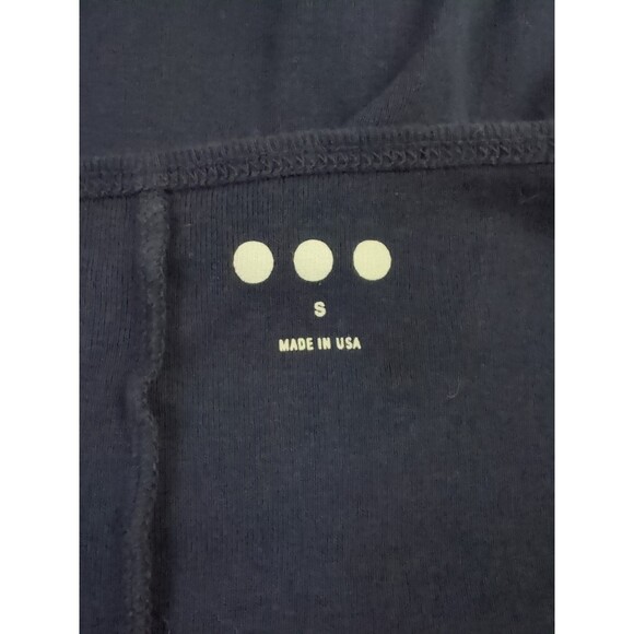 Three Dots Size Small Dark Blue Dress 3/4 Sleeve Boat Neck Ballerina Athleisure - Picture 7 of 9